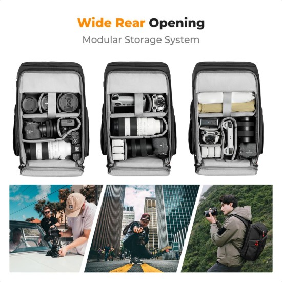 K&F Concept Camera Backpack 25L Nature Wander 01 (Black + Red)